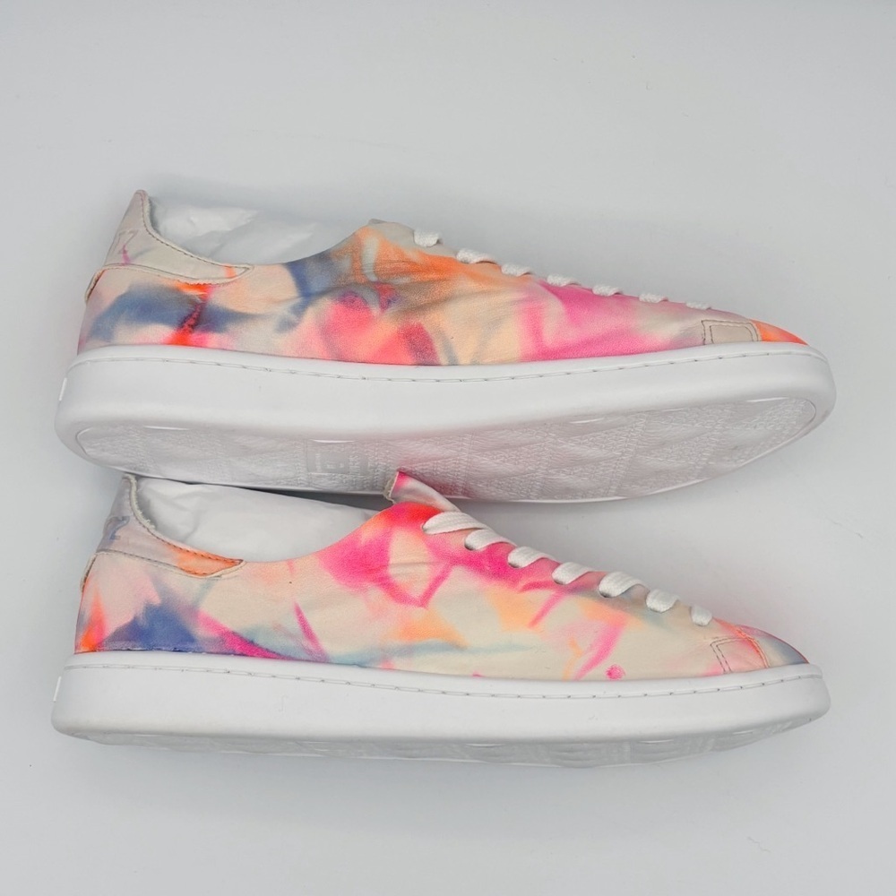 Schutz Ofelia Tie Dye Leather Sneakers Sz 7.5 NEW NIB - Picture 4 of 8